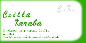 csilla karaba business card